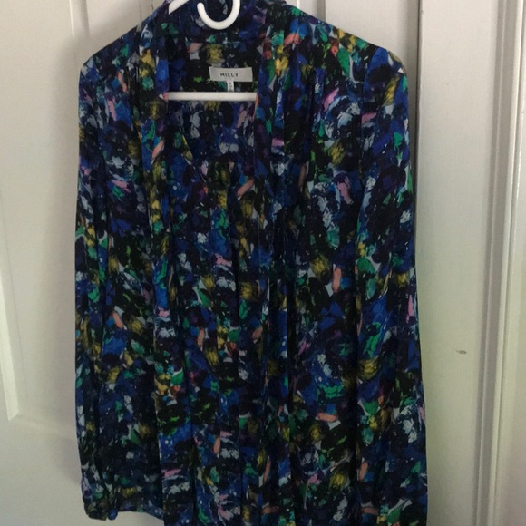 Stunning floral Milly blouse, like new! 100% silk! - Picture 3 of 6